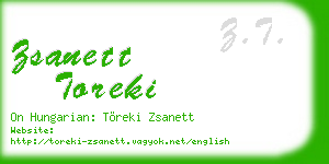 zsanett toreki business card