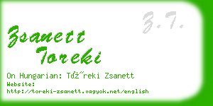 zsanett toreki business card